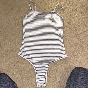 Womens striped tank top bodysuit, new condition